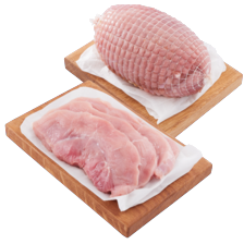 Magere hamlappen of hamrollade